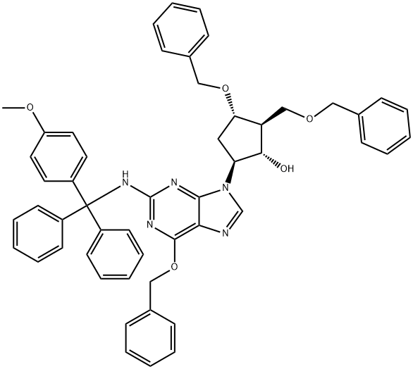 (2R,3S,5S)-3-(Benzyloxy)-5-[2-[[(4-methoxyphenyl)diphenylmethyl]amino]-6-(phenylmethoxy)-9H-purin-9-yl] -2- سائکلوپینٹانول