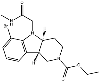 (4aS,9bR)-Ethyl 6-bromo-5-(2-(methylamino)-2-oxoethyl)-3,4,4a,5-tetrahydro-1H-pyrido[4,3-b]indole-2(9bH کاربو آکسیلیٹ