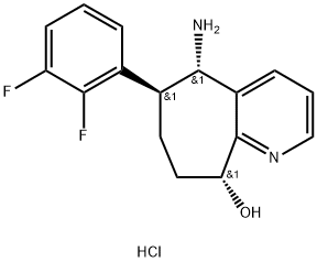 (5S,6S,9R)-5-amino-6-(2,3-difluorophenyl)-6,7,8,9-tetrahydro-5H-cyclohepta[b]pyridin-9-ol: dihydrochloride