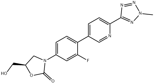 (R)-3-(3-fluoro-4-(6-(2-Methyl-2H-tetrazol-5-yl)pyridin-3-yl)phenyl)5-(hydroxyMethyl)oxazolidin-2-one