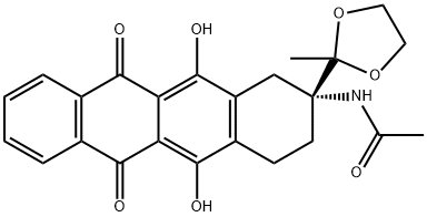 (R)-N-(5,12-Dihydroxy-2-(2-methyl-1,3-dioxolan-2-yl)-6,11-dioxo-1,2,3,4,6,11-hexahydrotetracen -2-yl) ایسیٹامائڈ