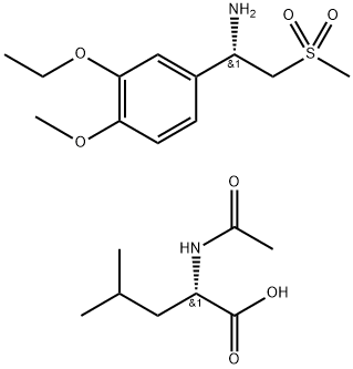 (S)-1-(3-Ethoxy-4-Methoxyphenyl)-2-(Methylsulfonyl)ایتھیلا مائن N-acetyl-L-leucine نمک