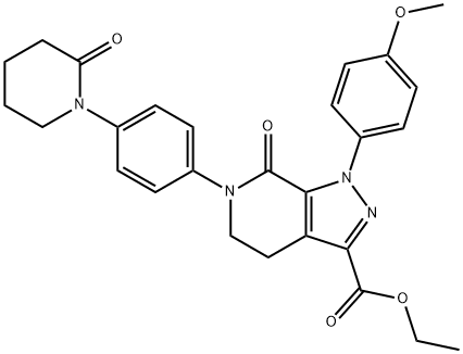 1-(4-Methoxyphenyl)-7-oxo-6-[4-(2-oxopiperidin-1-yl)phenyl]-4,5,6,7-tetrahydro-1H-pyrazolo[3,4-c]pyridine -3-کاربو آکسیلک ایسڈ ایتھائل ایسٹر