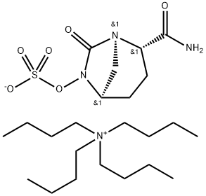 1-Butanaminium, N,N,N-tributyl-, (1R,2S,5R)-2-(aminocarbonyl)-7-oxo-1,6-diazabicyclo[3.2.1]oct-6-yl سلفیٹ