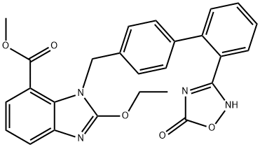 1H-BenziMidazole-7-carboxylic acid، 1-[[2'-(2,5-dihydro-5-oxo-1,2,4-oxadiazol-3-yl)[1,1'-biphenyl]-4- yl]میتھائل] -2-ایتھوکسی-، میتھائل ایسٹر