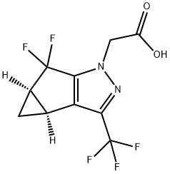 1H-Cyclopropa[3,4]cyclopenta[1,2-c]pyrazol-1-acetic acid, 5,5-difluoro-3b,4,4a,5-tetrahydro-3-(trifluoromethyl)-, (3bS,4aR )-