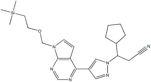 1H-Pyrazol-1-propanenitrile، β-cyclopentyl-4-[7-[[2-(triMethylsilyl)ethoxy]Methyl]-7H-pyrrolo[2,3-d]pyriMidin-4-yl]-