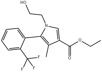 1H-Pyrole-3-carboxylic acid، 1-(2-hydroxyethyl)-4-methyl-5-[2-(trifluoromethyl)phenyl]-، ethyl ester