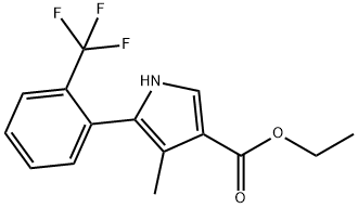 1H-Pyrole-3-carboxylic acid، 4-methyl-5-[2-(trifluoromethyl)phenyl]-، ethyl ester