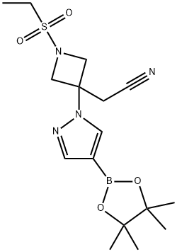 2-(1-(Ethylsulfonyl)-3-(4-(4,4,5,5-tetramethyl-1,3,2-dioxaborolan-2-yl)-1H-pyrazol-1-yl)azetidin-3- yl) acetonitrile