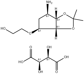 2-((3aR,4S,6R,6aS)-6-امینو-2,2-dimethyltetrahydro-3aH-cyclopenta[d][1,3]dioxol-4-yloxy)ایتھنول L-tataric ایسڈ