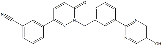3-(1-(3-(5-hydroxypyrimidin-2-yl)benzyl)-6-oxo-1,6-dihydropyridazin-3-yl)بینزونیٹرائل