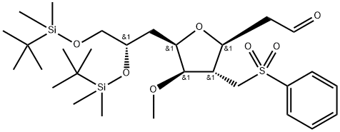3,6-Anhydro-2,4,7-trideoxy-8,9-bis-O-[(1,1-dimethylethyl)dimethylsilyl]-5-O-methyl-4-[(phenylsulfonyl)methyl]-D- glycero-D-gulo-nonose