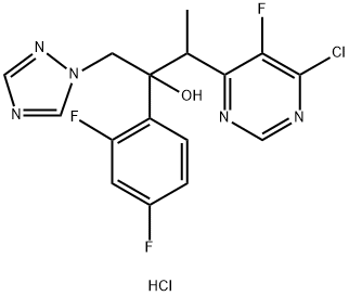 3-(6-Chloro-5-fluoropyrimidin-4-yl)-2-(2,4-difluorophenyl)-1-(1H-1,2,4-triazol-1-yl)butan-2-ol ہائیڈروکلورائڈ