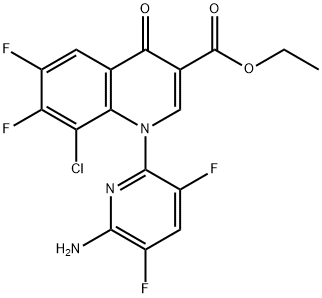 3-Quinolinecarboxylic acid، 1-(6-amino-3,5-difluoro-2-pyridinyl)-8-chloro-6,7-difluoro-1,4-dihydro-4-oxo-, ethyl ester