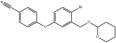4-(4-برومو-3-(((tetrahydro-2H-pyran-2-yl)oxy)methyl)phenoxy)benzonitrile