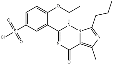 4-Ethoxy-3-(5-methyl-4-oxo-7-propyl-3,4-dihydro-imidazo[5,1-f][1,2,4]-triazin-2-yl)بینزین-سلفونیل کلورائیڈ