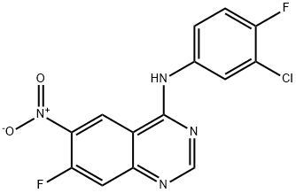 4-Quinazolinamine، N-(3-chloro-4-fluorophenyl)-7-fluoro-6-nitro-