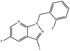 5-fluoro-1-(2-fluorobenzyl)-3-iodo-1H-pyrazolo[3,4-b]pyridine
