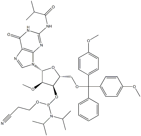 5'-O-(4,4-Dimethoxytrityl)-2'-O-methyl-N-isobutyrylguanosine-3'-(2-cyanoethyl-N,N-diisopropyl)فاسفورامائڈائٹ