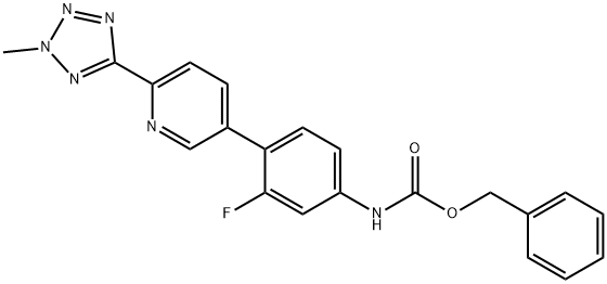 کاربا مِک ایسڈ، N-[3-fluoro-4-[6-(2-Methyl-2H-tetrazol-5-yl)-3-pyridinyl]phenyl]-، phenylMethyl ester