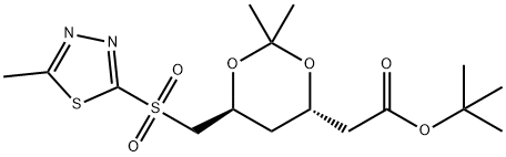 D-erythro-Hexonic ایسڈ، 2,4,6-trideoxy-3,5-O-(1-methylethylidene)-6-[(5-methyl-1,3,4-thiadiazol-2-yl) سلفونیل]- ، 1,1-dimethylethyl ester