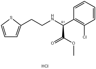 D-(+)-Methyl-alpha-(2-thienylethamino)(2-chlorophenyl) acetate hydrochloride