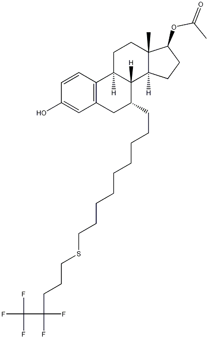 Estra-1,3,5(10)-triene-3,17-diol,7-[9-[(4,4,5,5,5-pentafluoropentyl)thio]nonyl]-,17-acetate,(7a) 17b)-