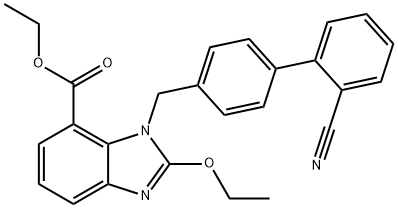 Ethyl-2-Ethoxy-1-[[(2'-Cyanobiphenyl-4-yl) میتھائل] بینزیمیڈازول]-7-کاربو آکسیلیٹ