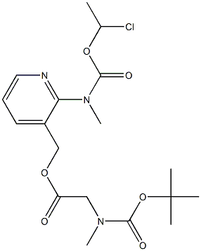 گلائسین، N-[(1,1-diMethylethoxy)carbonyl]-N-Methyl-، [2-[[(1-chloroethoxy)carbonyl]MethylaMino]-3-pyridinyl]میتھائل ایسٹر