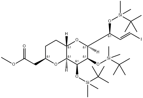 میتھائل 2-((2R,4aS,6S,7R,8S,8aS)-7,8-bis((tert-butyldimethylsilyl)oxy)-6-(S,E)-1-((tert-butyldimethylsilyl)آکسی )3-iodoallyl)octahydropyrano[3,2-b]pyran-2-yl) acetate