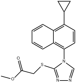 میتھائل 2-((4-(4-سائیکلوپروپلنافتھالن-1-yl)-4H-1,2,4-triazol-3-yl)thio)Acetate