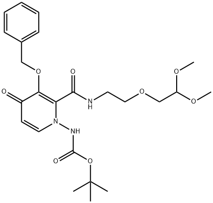 N-[2-[[[2-(2,2-dimethoxyethoxy)ethyl]amino]carbonyl]-4-oxo-3-(phenylmethoxy)-1(4H)-pyridinyl]-Carbamic ایسڈ 1,1-dimethylethyl ایسٹر