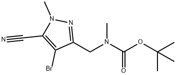 tert-butyl((4-bromo-5-cyano-1-methyl-1H-pyrazol-3-yl)methyl)(methyl) carbamate